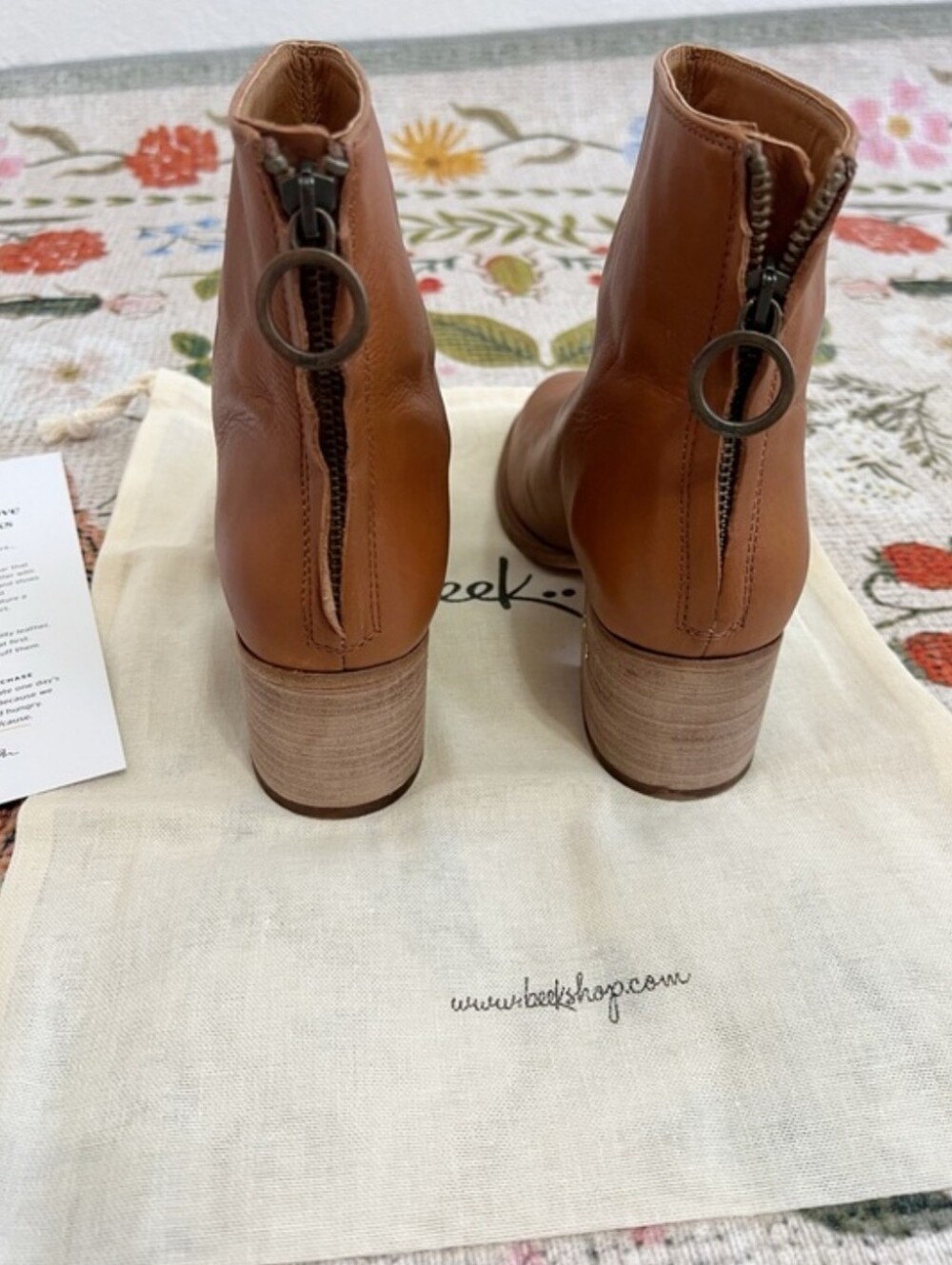 New In Box Anthropologie Beek Pheasant Leather Boots - Picture 8 of 16